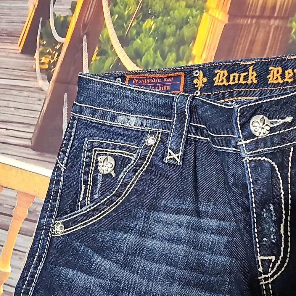 Rock Revival Adele Straight Jeans Size 31 - Picture 3 of 6